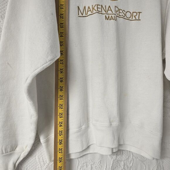 Makena Resort Maui Embroidered Collared Sweater Whale Drop Shoulder Resortware - Picture 6 of 6